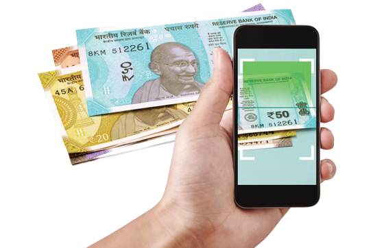 Visually impaired persons can identify currency-note denominations